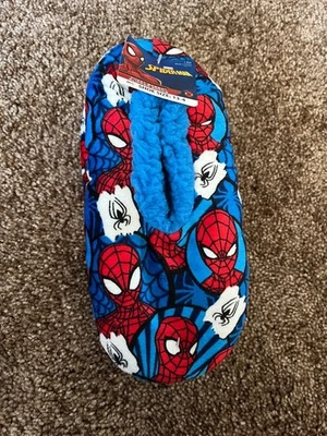 Marvel Spiderman Fuzzy Babba Slippers toddler M/L Shoe Sz 13-4 - Image 1 of 3