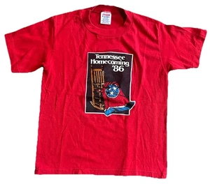 Vintage Jerzees By Russell 1986 Tennessee Homecoming Shirt Kids Size Medium - Picture 1 of 3