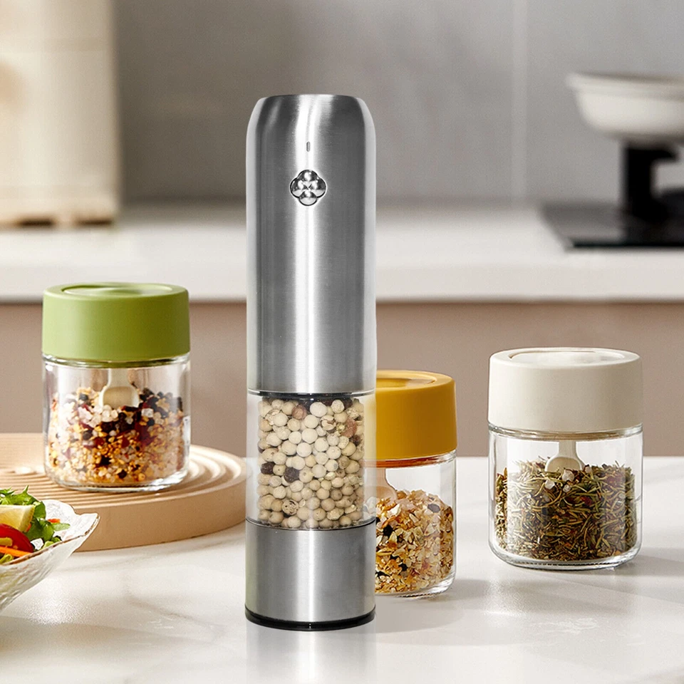 Hot Stainless steel MINI electric grinder outdoor spice automatic pepper grinder - Bild 1 von 4