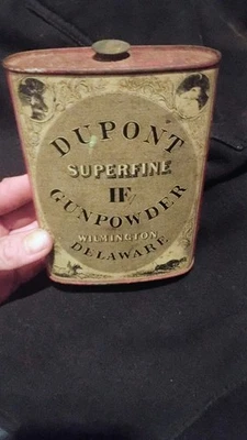 Rifle Dupont Dupont negro antiguo tiradores lata vacía Foto 1 de 2