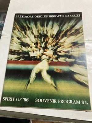 JSA certified 1966 Baltimore Orioles World Series program Jim Palmer autograph - Image 1 of 4