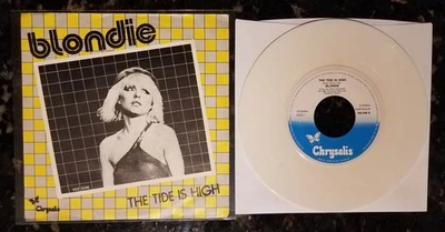 Blondie 1980 7" 45 The Tide Is High WHITE Vinyl Holland Netherlands 102.506 EX++ - Image 1 of 4