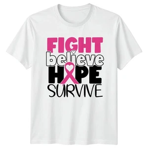 Pink Ribbon Breast Cancer Awareness Herren T-Shirt Damen Tee Grafik Unisex Top - Bild 1 von 11