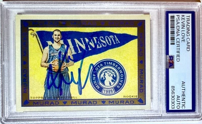 KEVIN LOVE SIGNED 2008-09 TOPPS MURAD #175 RC ROOKIE CARD PSA/DNA AUTOGRAPH COA - Image 1 of 2