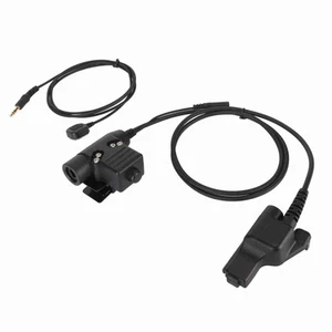 `Throat Mic Headset Noise Cancelling Push-To-Talk Throat Vibration Mic Kopfh - Photo 1/24