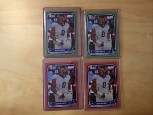 2024 Onyx Vintage Football Deone Walker 4 Card Lot 2 Red /25 SSP 2 Green /50 SP - Picture 1 of 2