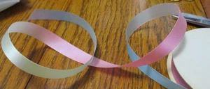 BEAUTIFUL 1960 BLENDING TRI COLOR RIBBON~50 YARDS~SPRING PATT.111~ACETATE~9/16" - Picture 1 of 7