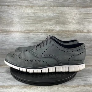 Cole Haan Herren ZEROGRAND Grau Leder Budapester Oxford-Schuhe Größe 14 - Bild 1 von 11