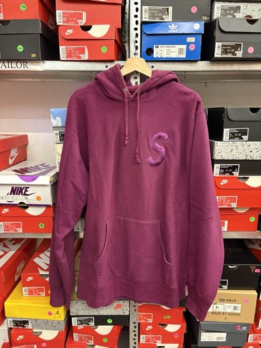 Felpa con cappuccio Supreme Tonal S Logo Plum FW17 taglia XL felpa con cappuccio