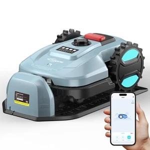 Robotic Lawn Mower with App Control – Adjustable Cutting Height, Auto-Chargin... - Picture 1 of 8