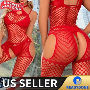 NUEVO Lencería grande para mujer entrepierna abierta sin entrepierna medias de red pantimedias  - Imagen 1 de 13