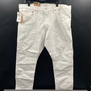 NWT Polo Ralph Lauren Hemp Denim Jeans Men 38x30 Varick Slim Straight White - Picture 1 of 10