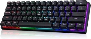 Wired 61 Keys Green Axis Portable Glowing Cool Real Mechanical Keyboard Gaming - Picture 1 of 6