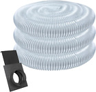 70387 4' X 20' PVC Dust Collection Hose with 4' Blast Gate for Woodworking and S