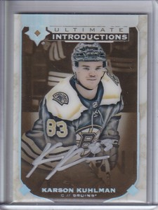 2019-20 Ultimate Collection Introductions Autographs Gold Karson Kuhlman RC AUTO