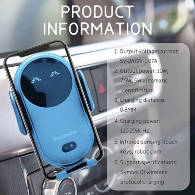 Wireless Car Charger Auto Sensing for iPhone 11 - 15 pro max - Image 1 of 4