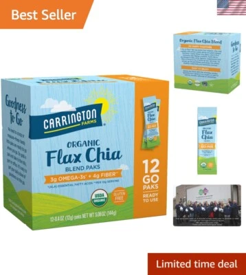 Paquetes portátiles de lino orgánico chía, 12 paquetes de 5,08 oz - Impulso de salud sin esfuerzo Foto 1 de 4