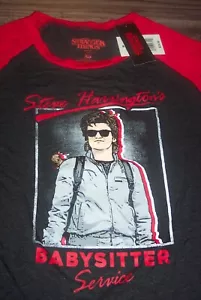 VINTAGE STYLE WOMEN'S TEEN STRANGER THINGS Steve Harrington T-shirt Band XS NEW - Picture 1 of 4