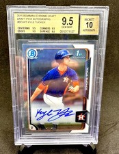 2015 Bowman Chrome Draft 1st Auto Kyle Tucker BGS 9.5 / 10 GEM MINT RC Autograph