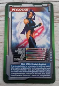 Top Trumps Marvel Comic Heroes 2 tarjetas singulares Psylocke 2003 Elisabeth Braddock - Imagen 1 de 6