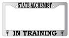 Chrome License Plate Frame State Alchemist In Training Accessory Fullmetal