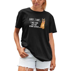 Alsatian T Shirt I Have Plans with My Funny Birthday Gifts Women Dog Owners - Picture 1 of 11