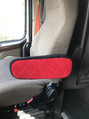 VOLVO VNL ARMREST COVERS SET FOR YEAR MODELS 2004-2018 (RED COLOR) - Image 1 of 4
