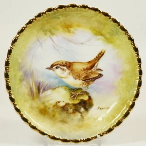 Phildale ~ Phil Worsdale Ex Doulton & Coalport Künstler handbemalt Zaunkönig Schale - Bild 1 von 3