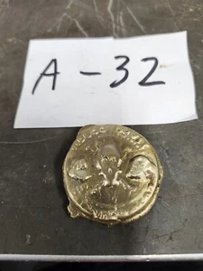 Messingmünze handgegossen 1,8 OZ Schädel und Kreuzknochen - Bild 1 von 4