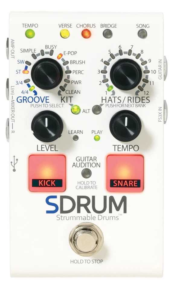 DigiTech Sdrum - Strummable Drums Footswitch Fs3x