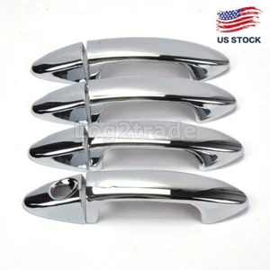 FOR FORD FIESTA ECOSPORT 2013-2022 DOOR HANDLE COVER CHROME PROTECT ABS TRIM - Picture 1 of 5