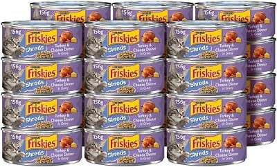 Purina Friskies Shreds In Gravy or Sauce Wet Cat Food - 5.5 oz, 24 Cans ✅✅✅