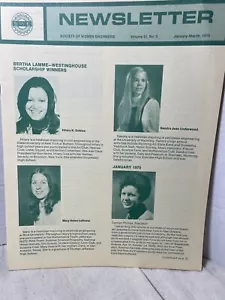 Society of Women Engineers Newsletter 1975 Januar/März Westinghouse TRW ATL RICHFI - Bild 1 von 4