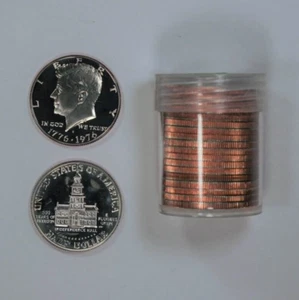 1976 S PROOF KENNEDY HALF DOLLARS 50C ESTATE GEM UNC PF UNSEARCHED ROLL 20 COINS - Picture 1 of 4