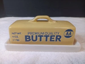 Novelty Ceramic BUTTER Covered Butter Dish Market Square Hobby Lobby - Picture 1 of 8