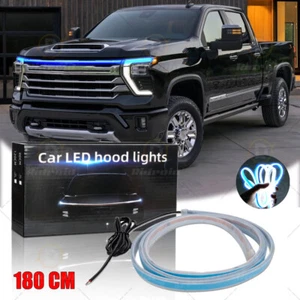 For Chevrolet Silverado Scan Start Up Car LED Hood Light Strip DRL White Running - Picture 1 of 17