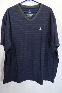 Psycho Bunny T Shirt Mens 3XL Tall Blue Short Sleeve V Neck Tee Pima Cotton - Picture 1 of 8
