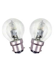 2-Pack of Energizer 33W (40W) BC B22 Eco Halogen Golf Ball, Warm White 2700K ... - Picture 1 of 2