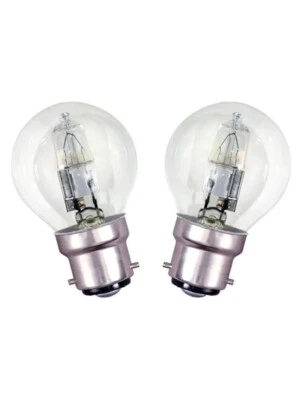 2-Pack of Energizer 33W (40W) BC B22 Eco Halogen Golf Ball, Warm White 2700K ... - Image 1 of 2