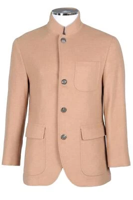 BRUNELLO CUCINELLI TAN MEN'S CASHMERE BLAZER SMALL - Image 1 of 4