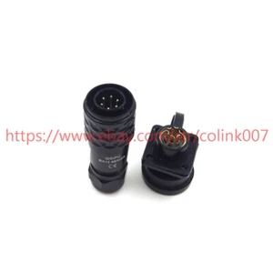 SA12 6 pins waterproof connector,IP67 6 wire solder power cable grand connector - Picture 1 of 8