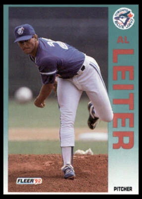 1992 Fleer #334 Al Leiter Toronto Blue Jays Baseball Card - Image 1 of 2