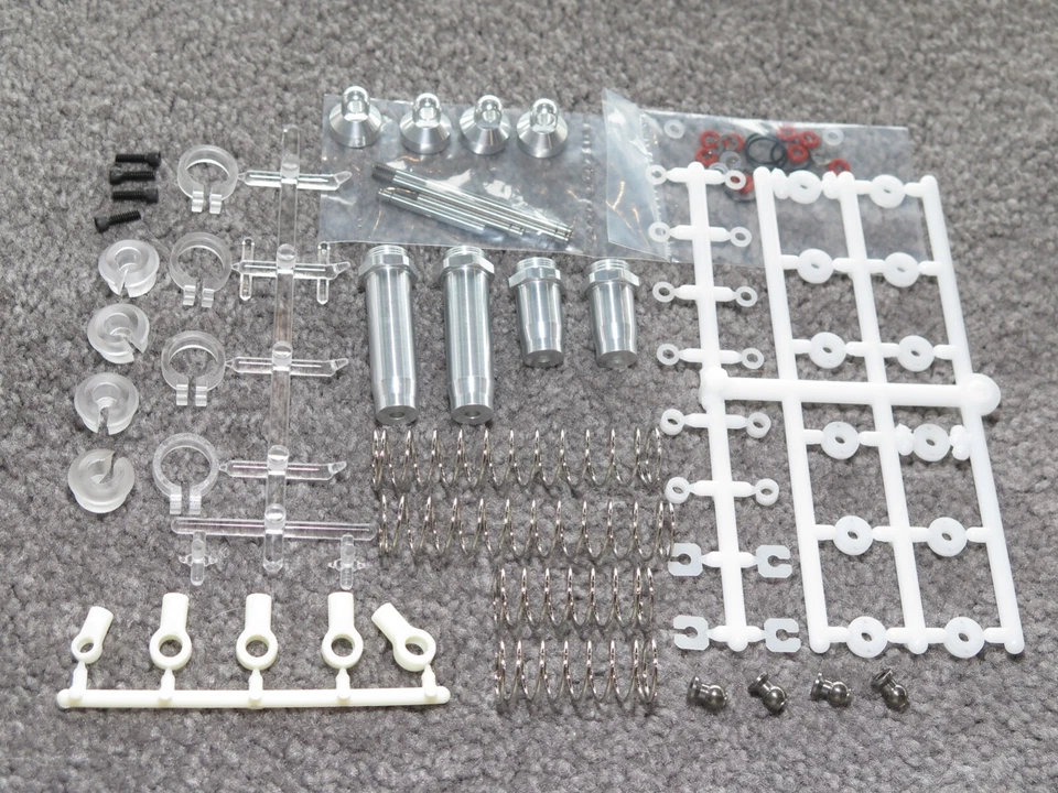 ASC6004 TEAM ASSOCIATED RC10-CC CLASSIC CLEAR KIT FRONT REAR SHOCKS - Image 1 of 1