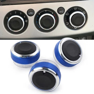 For Ford Focus Mondeo 3x Air Condition A/C Switch Button Control Knob Cover Blue - Picture 1 of 12