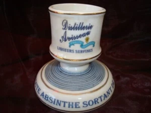 Pyrogene Publicite Alcool Absinthe Bar Allumettes Match Striker Holder Porcelain - Imagen 1 de 6