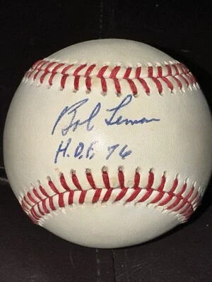 Bob Lemon Autographed Signed Official AL Baseball Inscribed H.O.F. 76 - Image 1 of 4