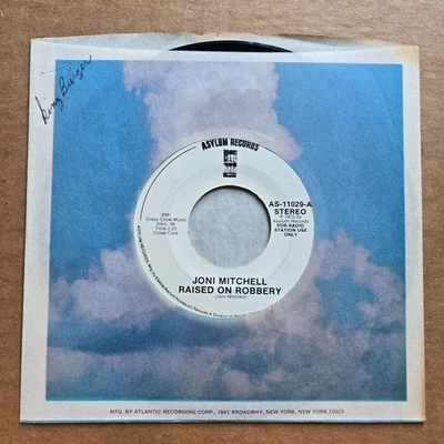 JONI MITCHELL Raised On Robbery DJ PROMO 45 7" Record Vinyl Records Foto 1 de 3