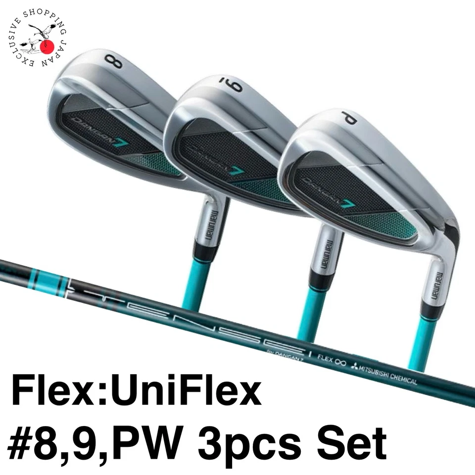Maruman DANGAN7 MAX Iron Wedge #8,9,PW 3pcs Set UniFlex TENSEI Graphite Shaft RH - Image 1 of 4