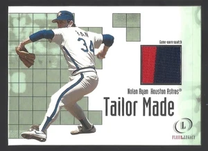 2001 Fleer Legacy Tailor Made Nolan Ryan Game Used Worn Swatch 2 CLR Jersey - Bild 1 von 2