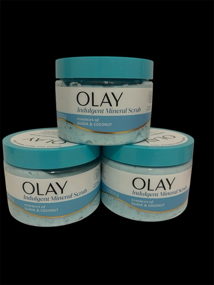 Olay Indulgent Mineral Scrub, Guava And Coconut, Lot Of 3 - Image 1 of 1
